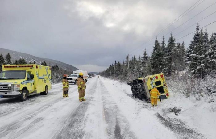 Accidente – Una ambulancia termina en la zanja