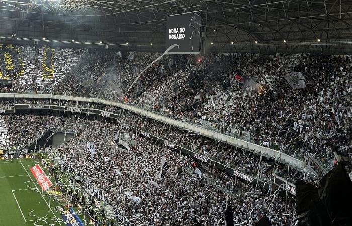 Hinchas del Atlético hacen mosaico en la final de la Copa do Brasil; ver fotos