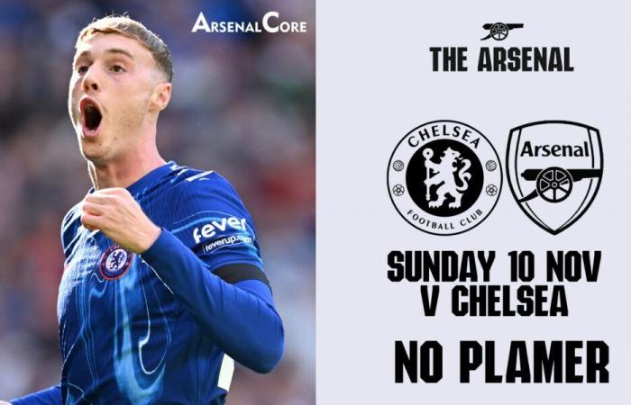 Cómo podría alinearse el Chelsea contra el Arsenal en ausencia de Palmer