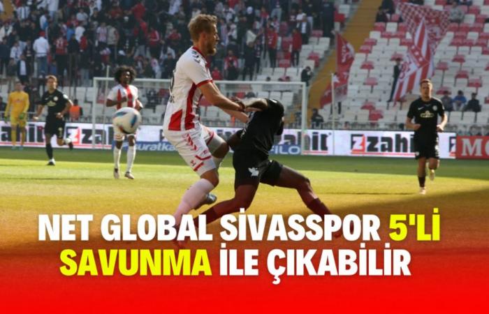 Net Global Sivasspor puede salir con una defensa de 5 hombres