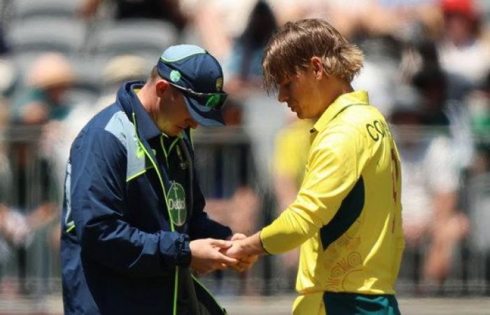 Australia vs Pakistán tercer ODI, Perth, estadio Optus, Harris Ruaf, pato Glenn Maxwell, Josh Inglis, Marcus Stoinis