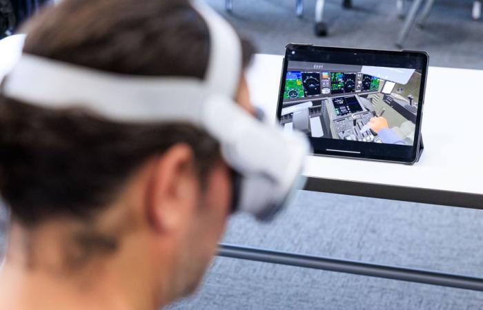 Realidad virtual | Futuros pilotos formados con Apple Vision Pro en CAE