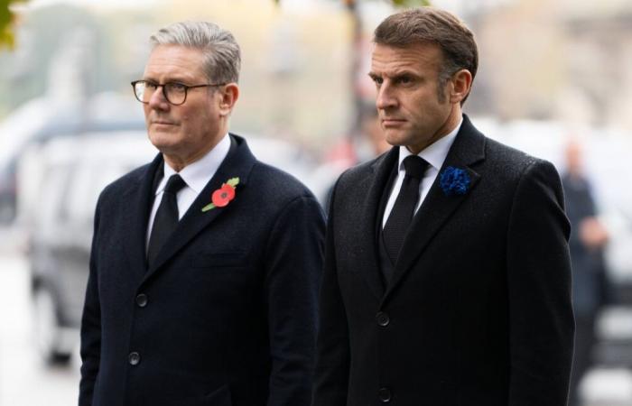 Emmanuel Macron y el primer ministro británico conmemoran el armisticio del 14-18