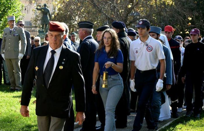 11 de noviembre: en Alès, los jóvenes llevan la llama del recuerdo de la Gran Guerra