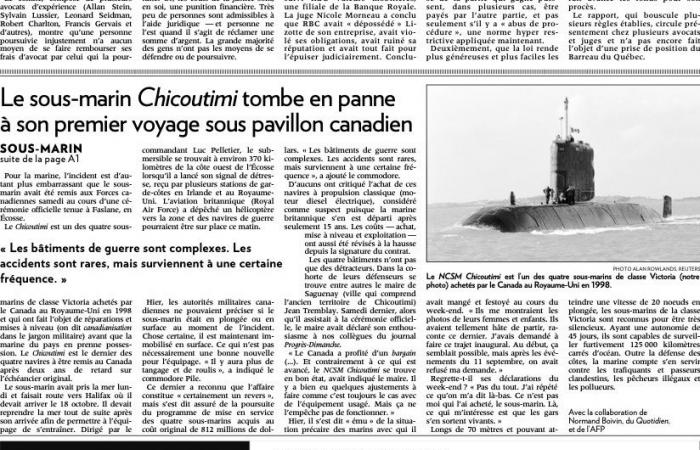 Día del Recuerdo | Hace 20 años, la pesadilla del HMCS Chicoutimi