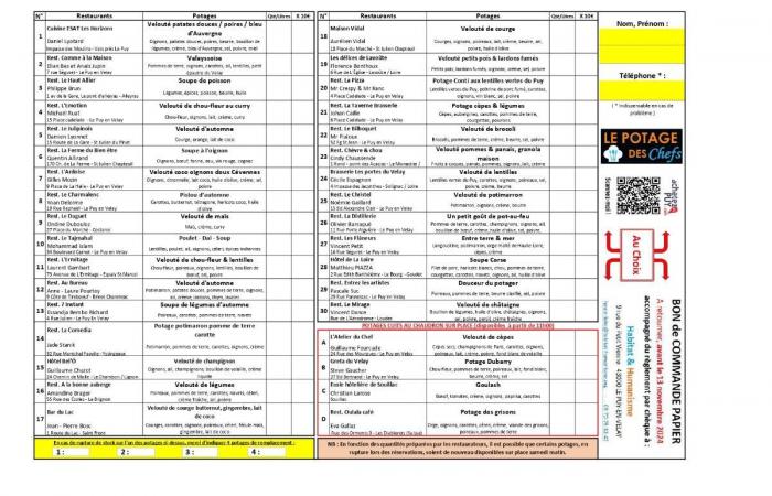 La sopa de los chefs de Puy-en-Velay vuelve con un concurso