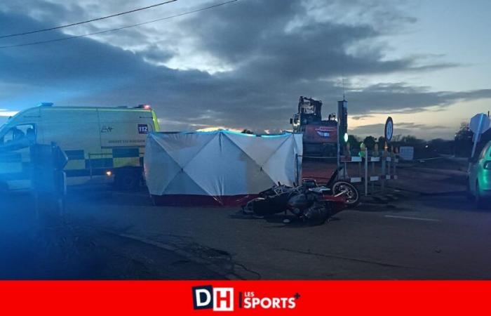 Terrible accidente entre Celles y Anseroeul: un motociclista muere al chocar contra un coche