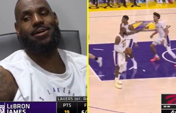 LeBron James rompe su propio récord y señala a un fanático mientras los fanáticos hacen la misma broma