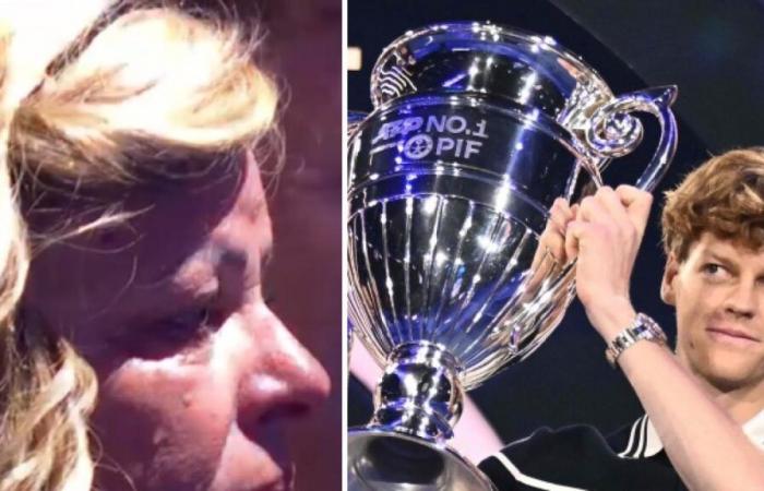 Sinner, la ceremonia por el número 1 de las Finales ATP: la madre rompe a llorar