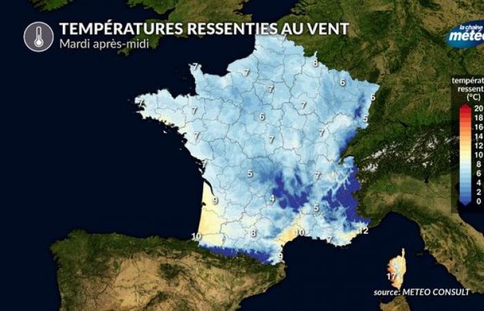 Clima martes 12 de noviembre: sensación invernal, nieve en las montañas y fuertes tormentas en el sureste