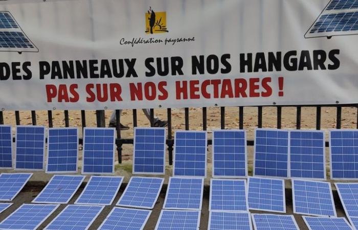 Manifestación frente a la Prefectura contra el proyecto fotovoltaico Viam