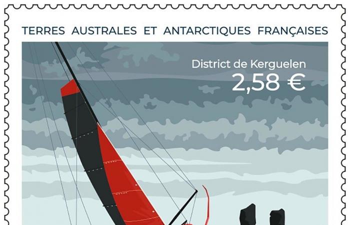 Un sello único en la Vendée Globe emitido por las Tierras Australes y Antárticas Francesas