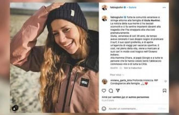 La surfista y cantante Justine Mauvin entre la vida y la muerte tras un accidente de tráfico