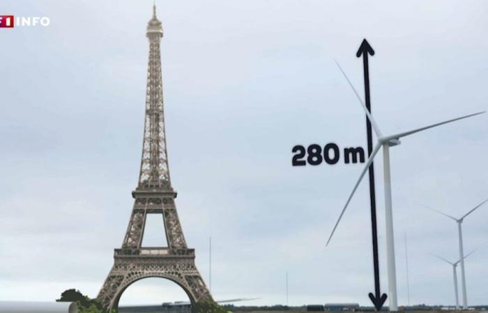 COP 29: en un centro de pruebas en Dinamarca, turbinas eólicas gigantes tan altas como la Torre Eiffel