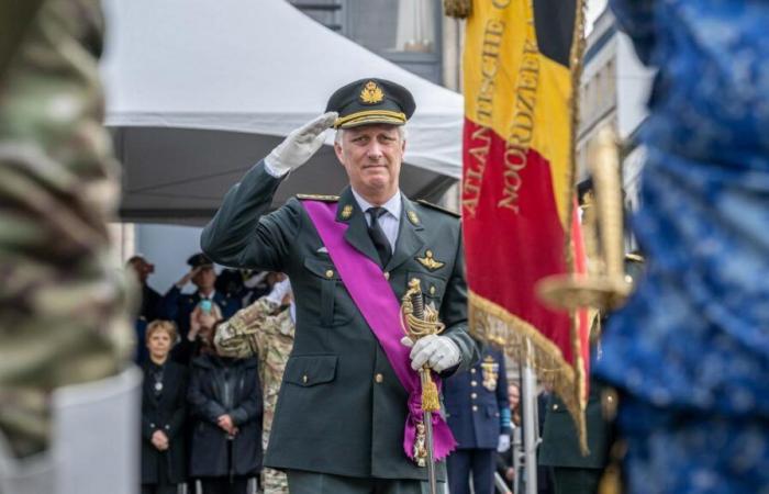 El rey Felipe conmemora el Armisticio al pie de la columna del Congreso en Bruselas (fotos)