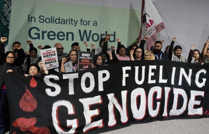 Protestas antiisraelíes en la inauguración de la COP29