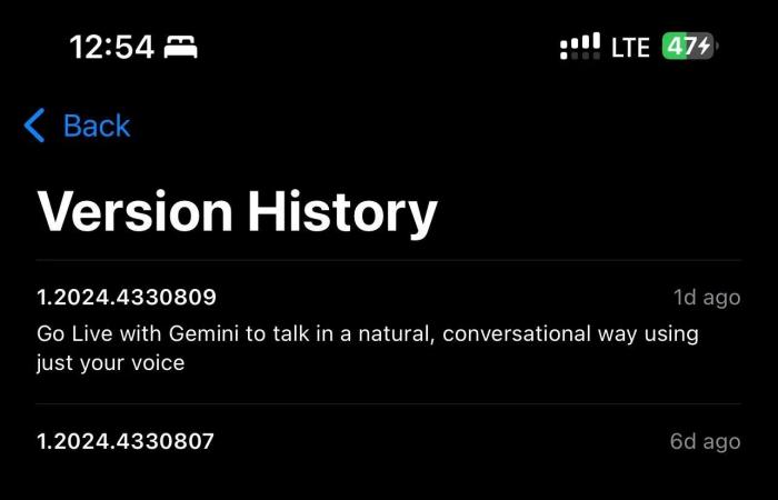 Aplicación independiente ‘Google Gemini’ detectada para iPhone con Live