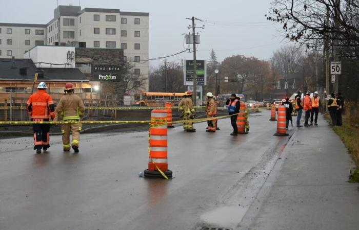 Hundimiento: cierre del Chemin Saint-Louis cerca de la Avenue des Hôtels