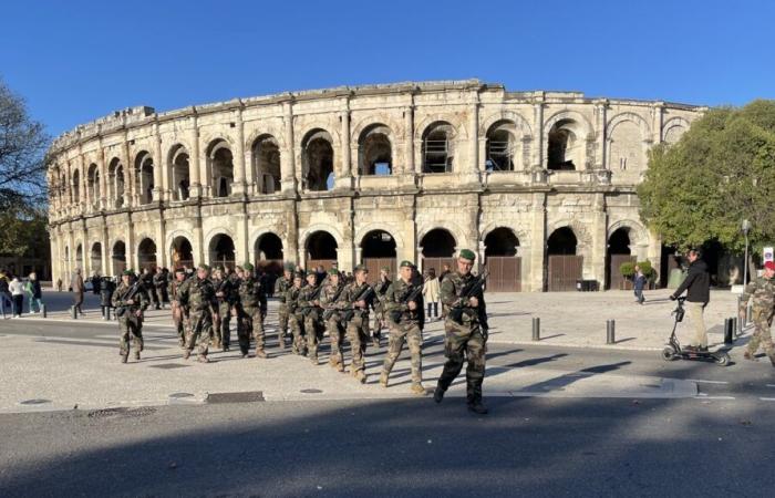 NÎMES La 6.ª brigada blindada ligera nace frente a las arenas