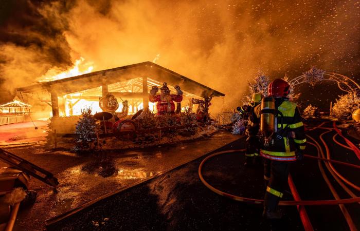 Devastador incendio en el pueblo navideño de Barcarès: el mercado navideño parcialmente destruido antes de su apertura