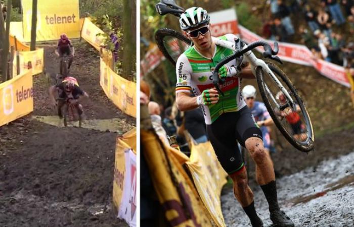 Laurens Sweeck logra la victoria en solitario en el Jaarmarktcross de Niel, Eli Iserbyt se estrella en el barro pero aun así termina cuarto