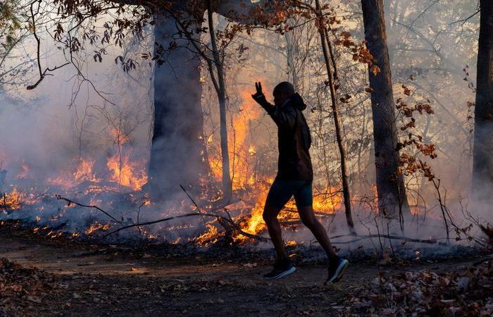 La lluvia puede ayudar a combatir los incendios forestales en Nueva Jersey, mientras que las ráfagas amenazan con avivar los incendios en California