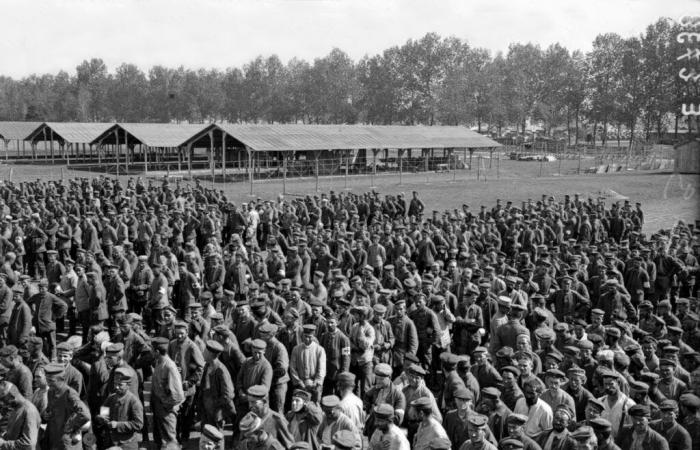 Prisioneros alemanes en Saint-Dizier, en 1916