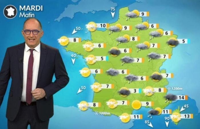 Clima martes 12 de noviembre: sensación invernal, nieve en las montañas y fuertes tormentas en el sureste