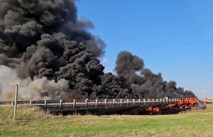 Reapertura de la Ruta 311 tras daños por incendio en mayo