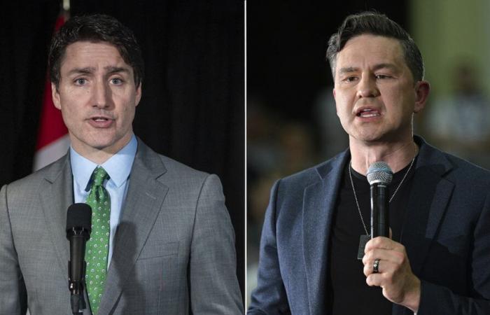 Trudeau y Poilievre codo con codo en Quebec, según una encuesta de Léger-Le Journal-TVA