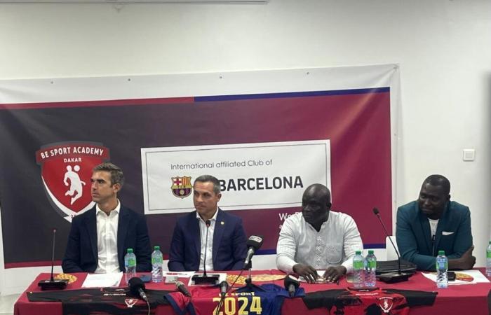 Mouhamed Dabo y El Hadji Malick Cissé, ganadores del UFOA/A U17, en un entrenamiento en el FC Barcelona