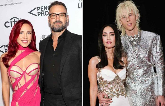 La prometida de Brian Austin Green, Sharna Burgess, reacciona al embarazo de Megan Fox