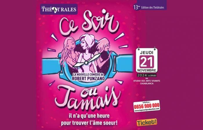 Les Théâtrales presentan la comedia “Ce Soir ou Jamais!” en Casablanca