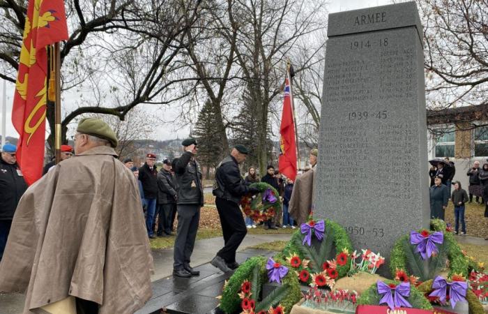 Ceremonias del Día del Recuerdo en Beauceville y Saint-Georges: soldados con síndrome postraumático