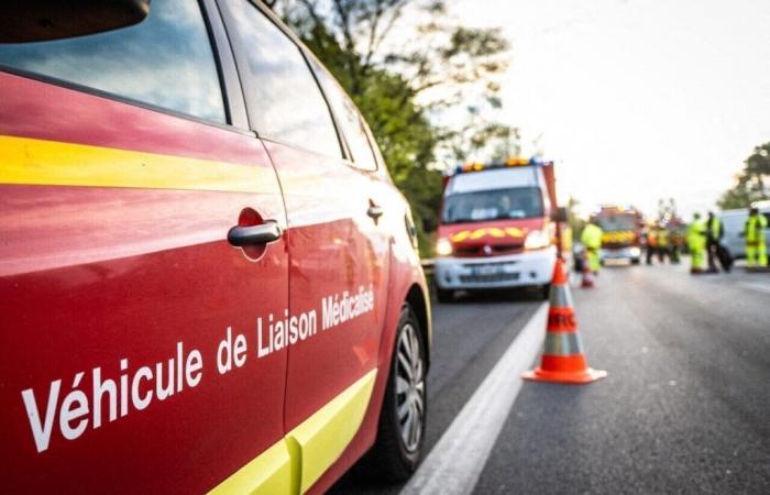 Gard. Salida violenta de la carretera para una familia con dos niños en el coche