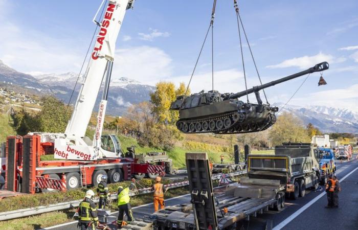 La A9 reabierta tras el accidente en Sierre entre dos camiones del ejército