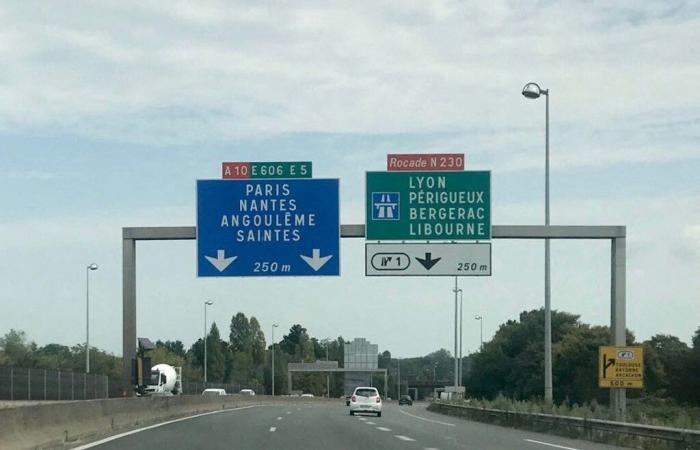 La autopista A10 cerró varias noches por obras cerca de Burdeos