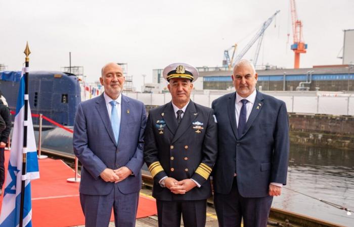 Israel presenta su sexto submarino, el “Dragón”, construido en Alemania