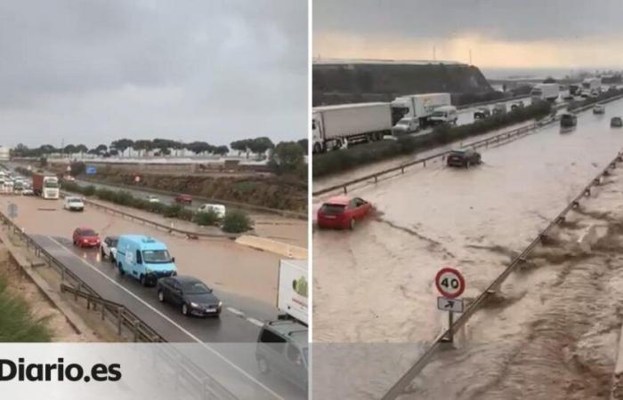 Las fuertes lluvias dejan inundaciones, vehículos arrastrados y rescates en Almería