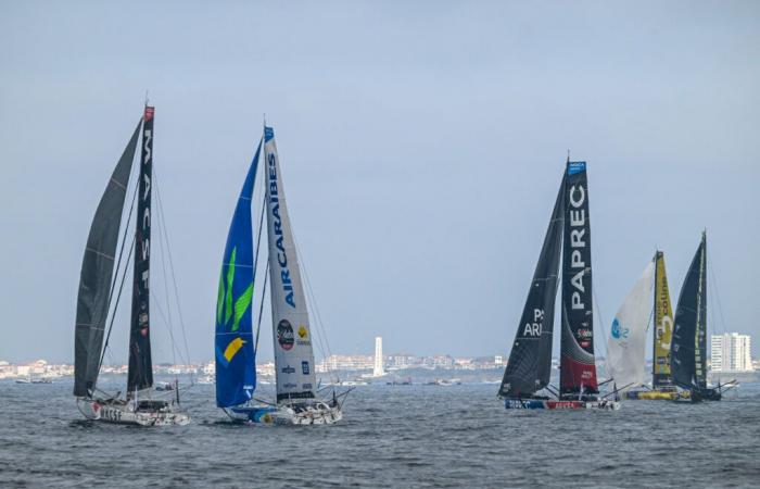 Les Sables-d’Olonne Vendée Globe VÍDEO Sébastien Simon gana altitud…