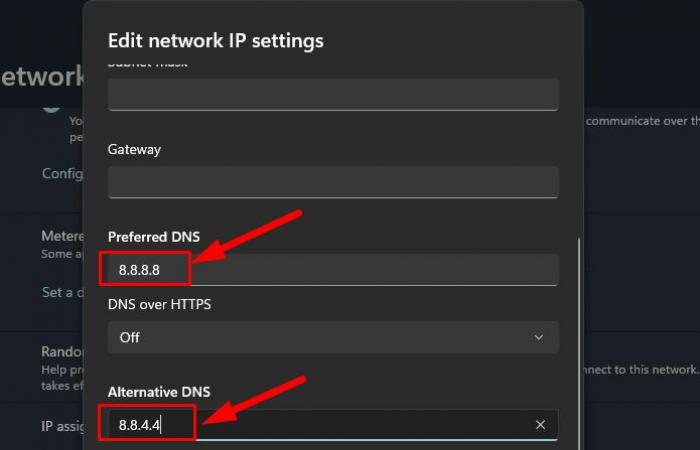 No se puede encontrar la dirección DNS en Windows 11