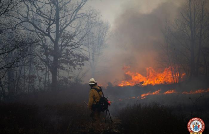 Incendios forestales en las costas este y oeste: un miembro de la tripulación de 18 años muere mientras los bomberos luchan contra peligrosos incendios que arden en ambas costas