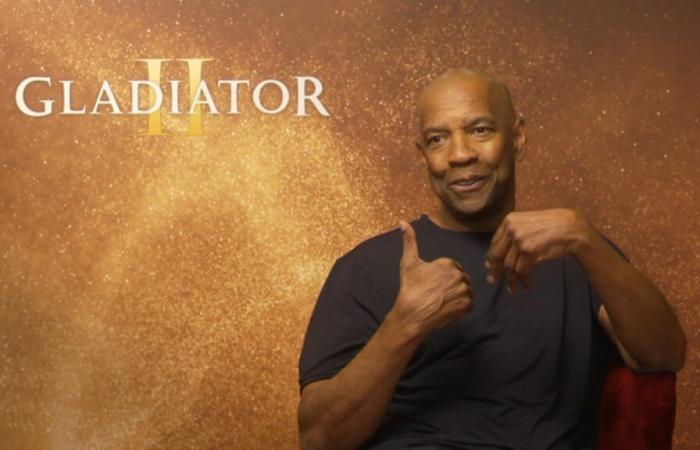 Denzel Washington en forma olímpica a sus 69 años para “Gladiator 2”