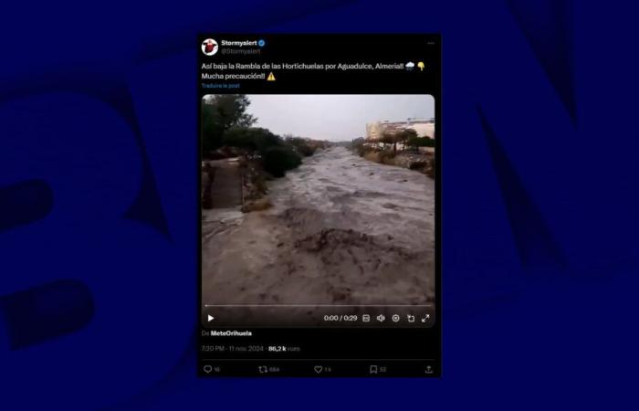 Imágenes de las inundaciones que afectan a la región de Almería