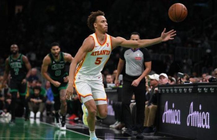 Dyson Daniels anota 28 puntos, el máximo de su carrera, los Atlanta Hawks vencieron a los Boston Celtics y Allen Iverson roba el récord