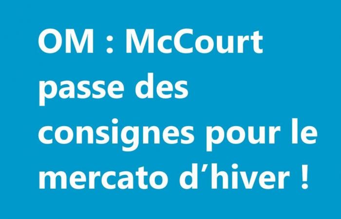 ¡McCourt da instrucciones para la ventana de transferencias de invierno!