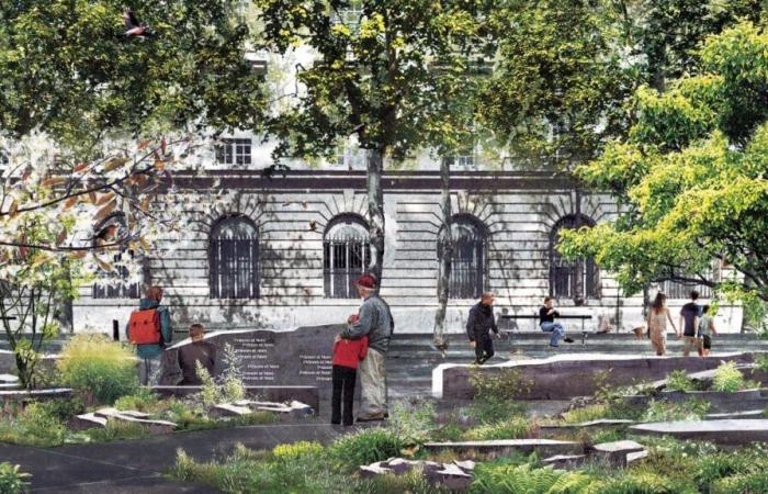 ¿Dónde está el proyecto del jardín conmemorativo en París?