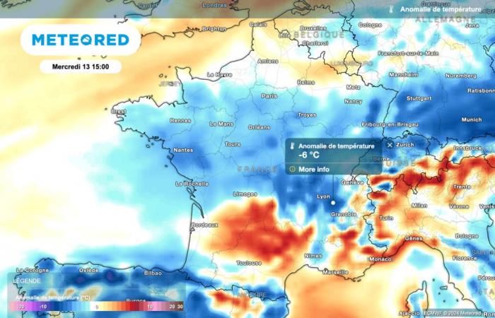 ¡El descenso de las temperaturas continúa esta tarde en Francia! ¿Continuará la caída?