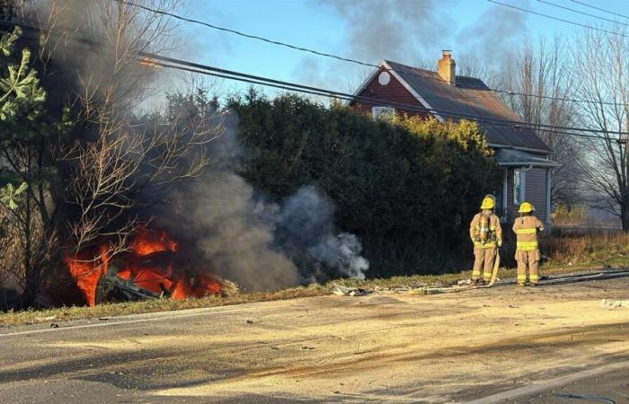 Una colisión frontal deja un muerto en Saint-Edmond (actualizado)