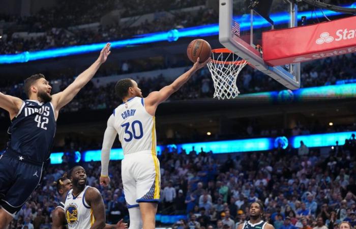 Los Warriors derrotan a los Mavericks en una reñida contienda